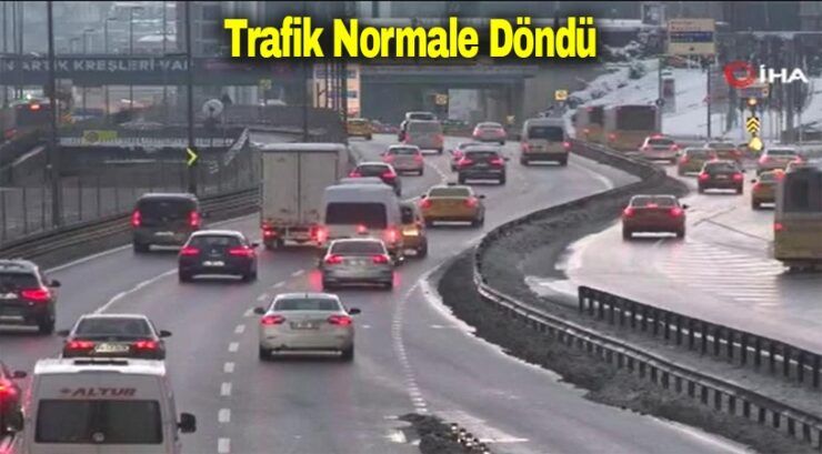 Trafik normale döndü Trafik normale döndü