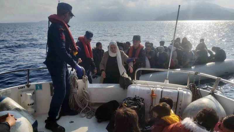 Datça’da 93 düzensiz göçmen kurtarıldı