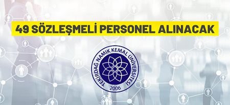 Tekirdağ Namık Kemal Üniversitesi 4/B Sözleşmeli Personel alacak