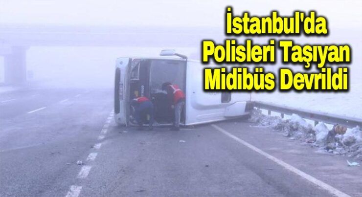 Polis servisi kaza yaptı