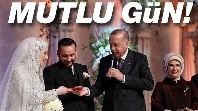 Cumhurbaşkanı Erdoğan’ın mutlu günü! Yeğeni evlendi
