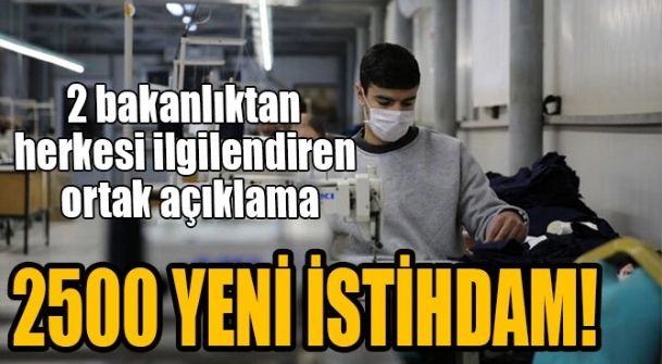 İŞSİZLER İÇİN İSTİHDAM AÇIKLAMASI