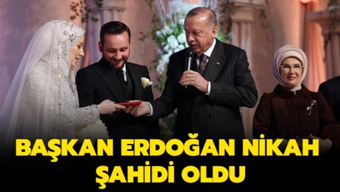 Başkan Erdoğan nikah şahitliği yaptı