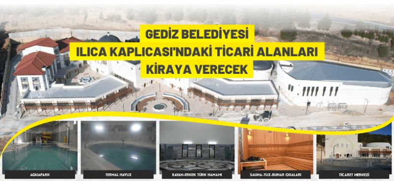 Gediz Belediyesine ait taşınmazlar 15 yıllığına kiraya verilecektir