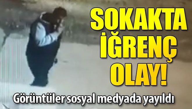 Sokakta iğrenç olay!
