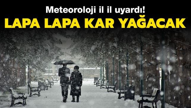 Meteoroloji’den son dakika uyarısı! Lapa lapa kar yağacak