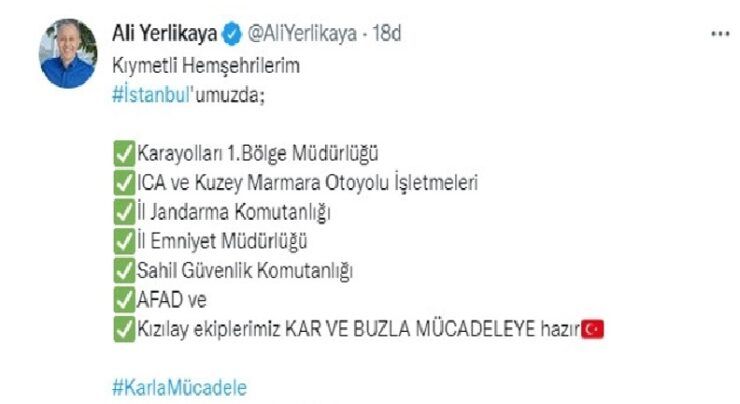 Ekipler karla mücadele için hazır