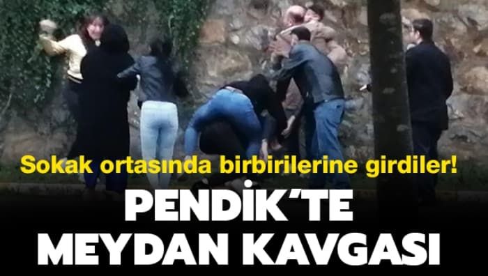 Pendik’te 5 kişi tekme ve taşlarla birbirine girdi