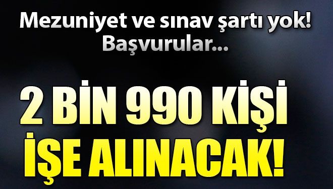 MEZUNİYET VE SINAV ŞARTI YOK