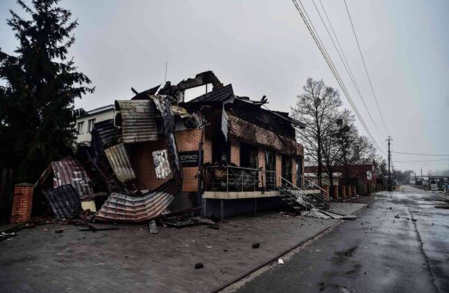 Ukrayna’nın Stoyanka kentinde acı manzara