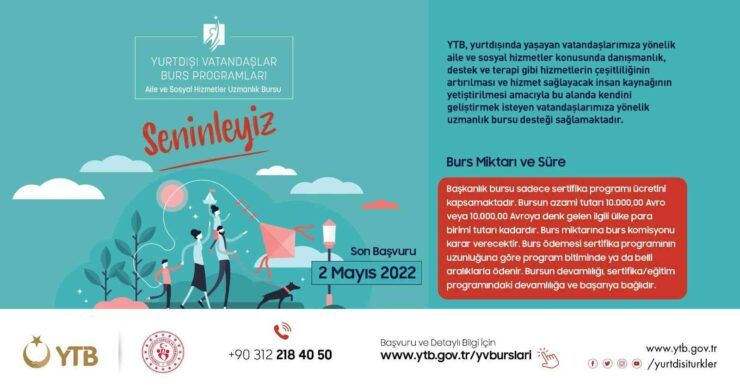 YTB’den aile ve sosyal hizmetler alanlarında uzmanlık bursu