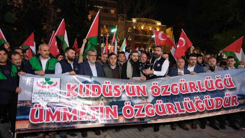 İsrail’in saldırıları Bursa’da protesto edildi