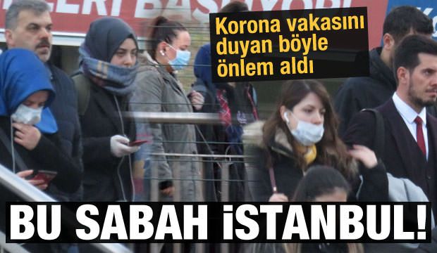İstanbul’da vatandaşlardan toplu ulaşımda maskeli önlem
