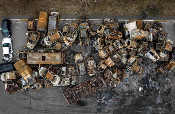 Irpin kenti harabeye döndü Irpin kenti harabeye döndü