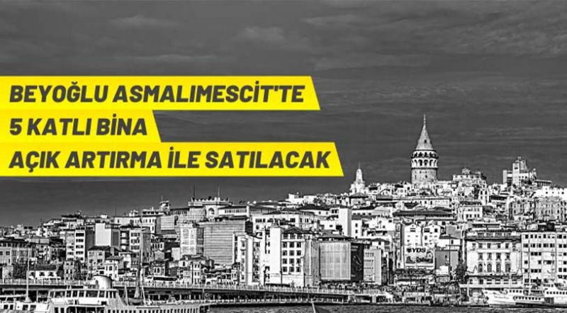 Beyoğlu’nda 5 katlı bina ihaleyle satılacak