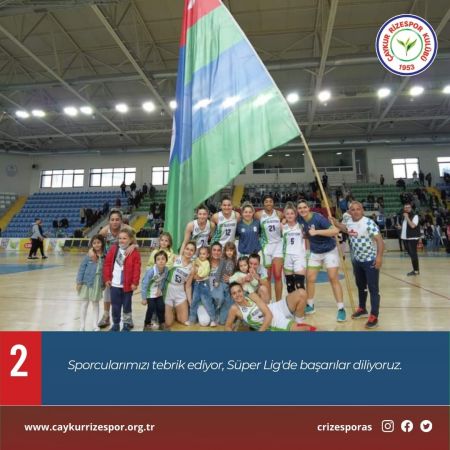 Süper Lig’den düşmeyi garantileyen Rizespor’dan Süper Lig’e yükselen Rize Belediyespor’a kutlama