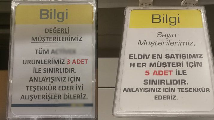 Maske, eldiven ve dezenfektan ürünlerinde kota uygulaması