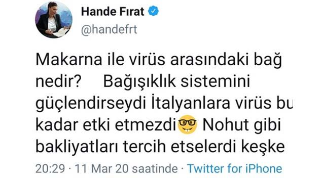 Hande Fırat ve Aslı Aydıntaşbaş’ın korona virüs yorumu Twitter’da TT oldu