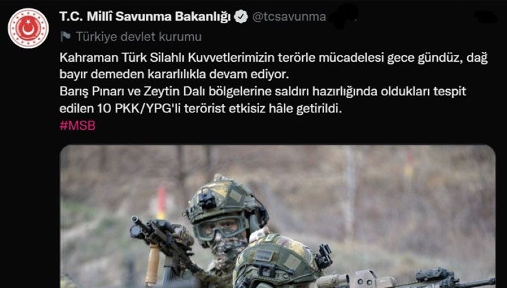 PKK’ya geçit yok! 10 terörist etkisiz hale getirildi