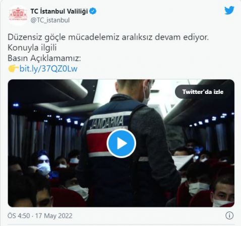 İstanbul Valiliği son bir hafta içinde 17.116 düzensiz göçmenin yakalandığını açıkladı