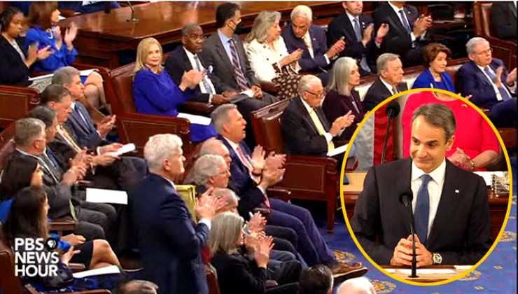 Amerikalı senatörler Miçotakis’i üç dakika ayakta alkışladı