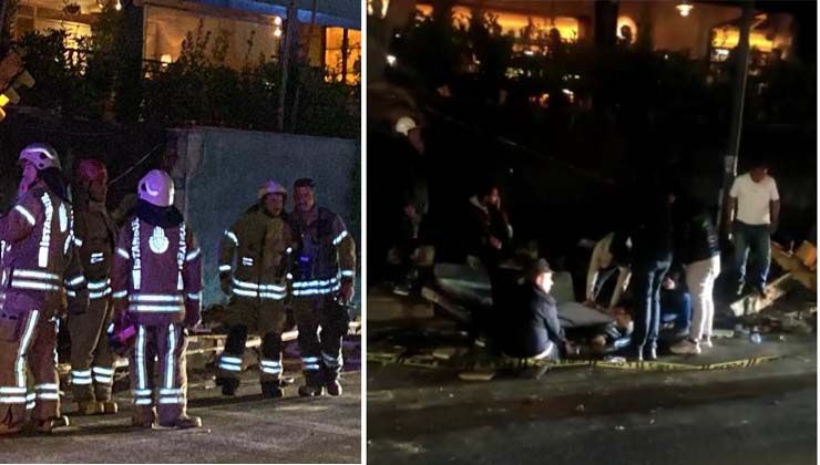 Somer Şef’in restoranın duvarı yolda yürüyen turistlerin üzerine çöktü