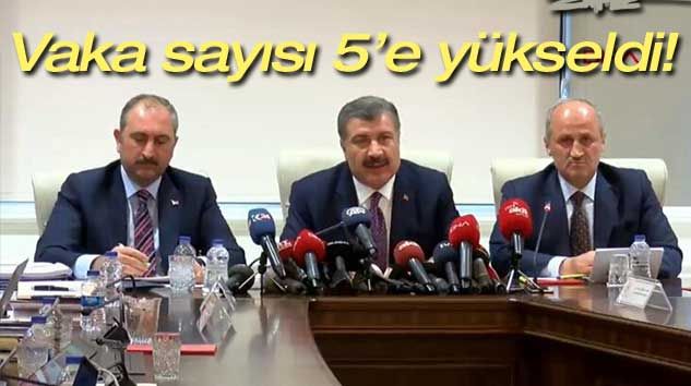 Son dakika! Türkiye’de koronavirüsü vaka sayısı 5’e yükseldi