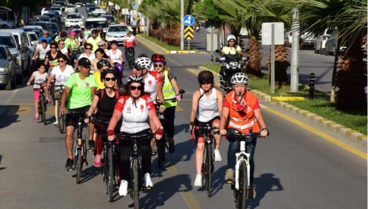 Sağlık için pedal çevirdiler