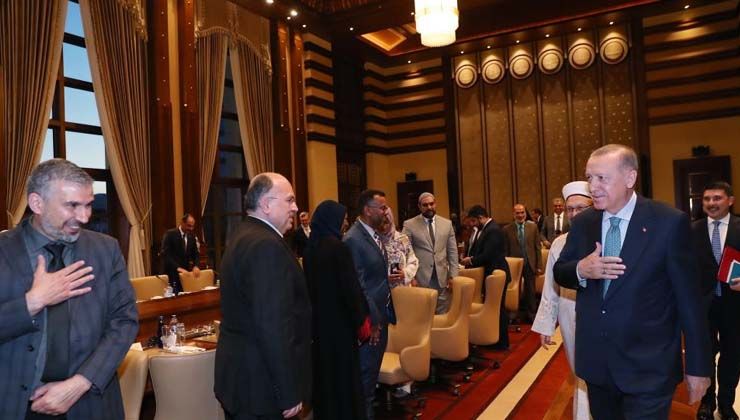 Cumhurbaşkanı Erdoğan, ABD’li ve Kanadalı kanaat önderlerini kabul etti