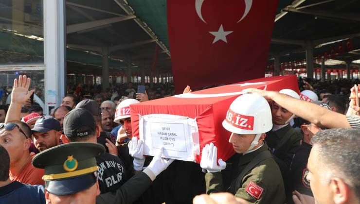Konyalı şehit Hasan Çatal son yolculuğuna uğurlandı