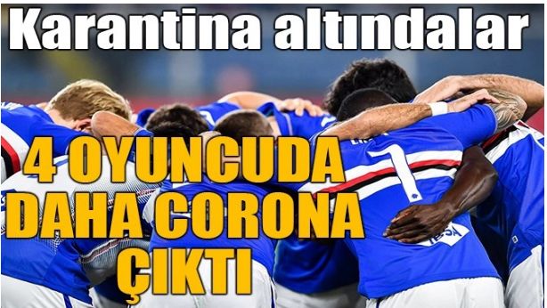 4 OYUNCUDA DAHA CORONAVİRÜS ÇIKTI