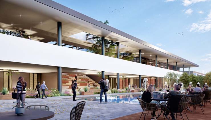 Aura Design Studio imzalı bir yapı adası: Orman Genel Müdürlüğü Karabağ Eğitim Merkezi