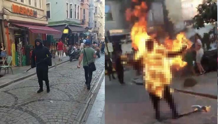 Galata Kulesi Meydanında kendini yakan gençten acı haber