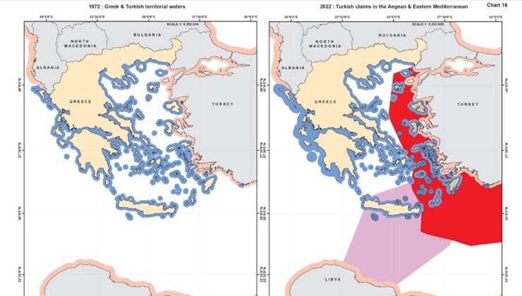Yunan’ın harita yalanı: Atina, temsilciliklerine Türkiye karşıtı 16 farklı harita gönderdi