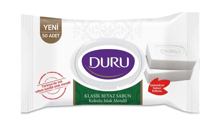 Duru, geleneksel beyaz sabun kokusunu ıslak mendil ile buluşturdu