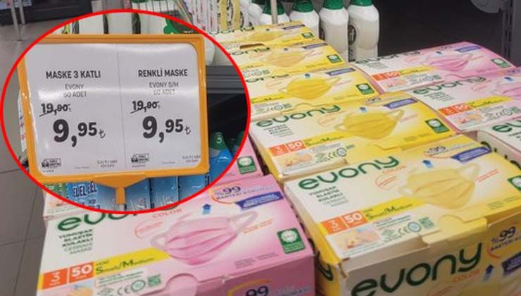 Salgında 250 TL’ye satılan maske maske 9.95 TL’ye düştü