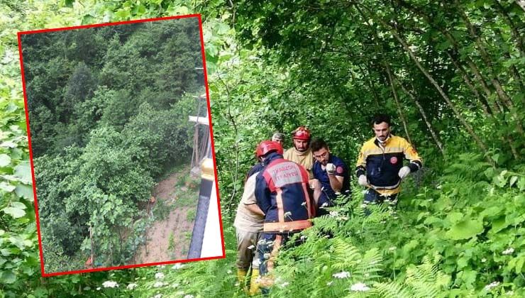 Balkonun demiri kırıldı, 100 metrelik yamaçta yuvarlandı