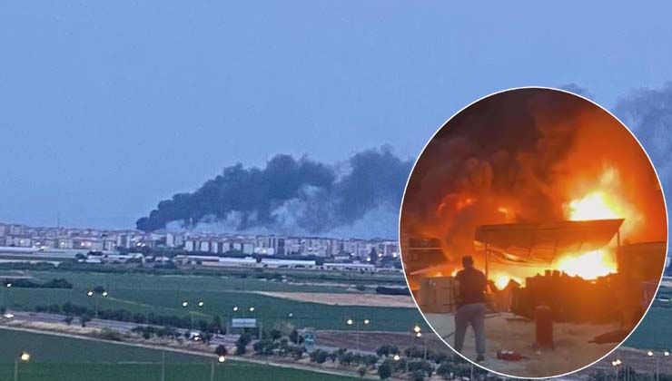 İzmir’de akaryakıt istasyonu yakınında korkutan yangın