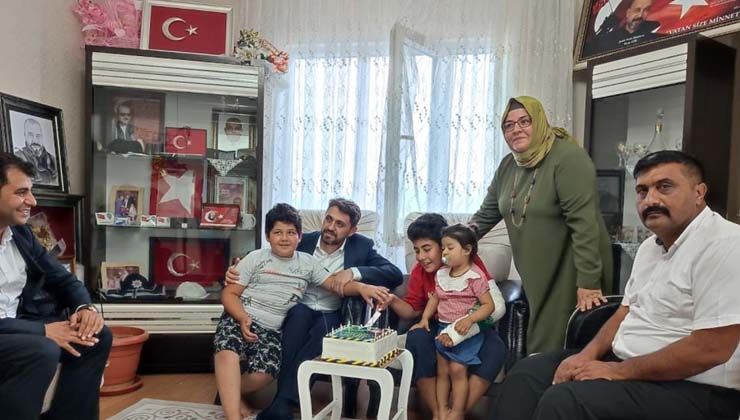 Şehit edilen polis memuru Barış Göl’ün oğluna doğum günü sürprizi