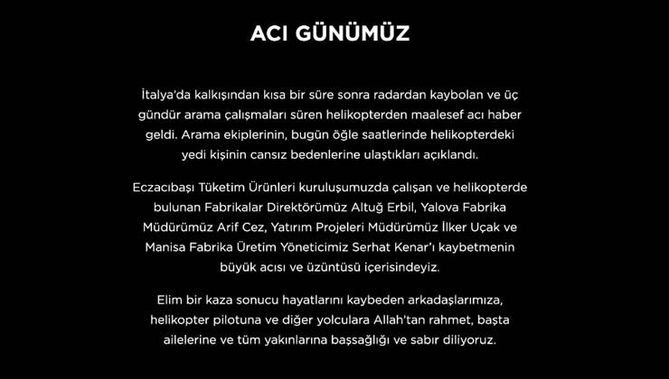 İtalya’daki helikopter kazasında Altuğ Erbil hayatını kaybetti