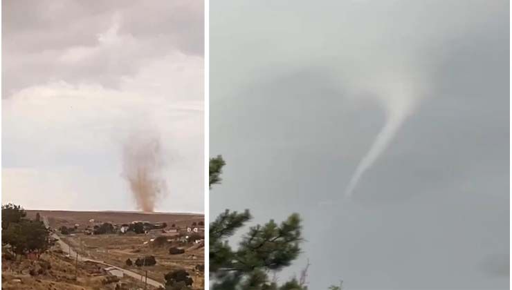 Esenboğa Havalimanı üzerinde hortum oluştu, uçaklar piste inemedi