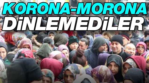 Korona uyarılarına aldırış etmeden izdiham oluşturdular