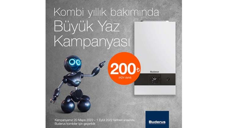 Buderus’tan yıllık kombi bakımında büyük yaz kampanyası