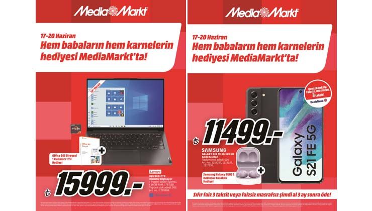 Hem babaların hem de öğrencilerin hediyeleri MediaMarkt’ta Hem babaların hem de öğrencilerin hediyeleri MediaMarkt’ta