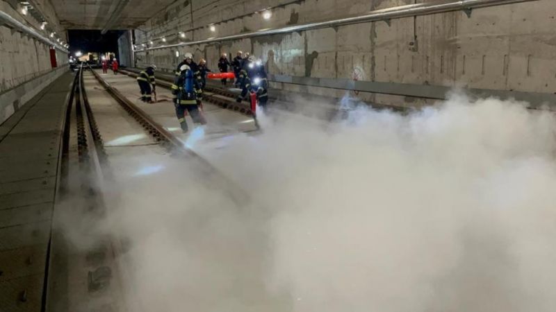 Tren yangını tatbikatı gerçeği aratmadı