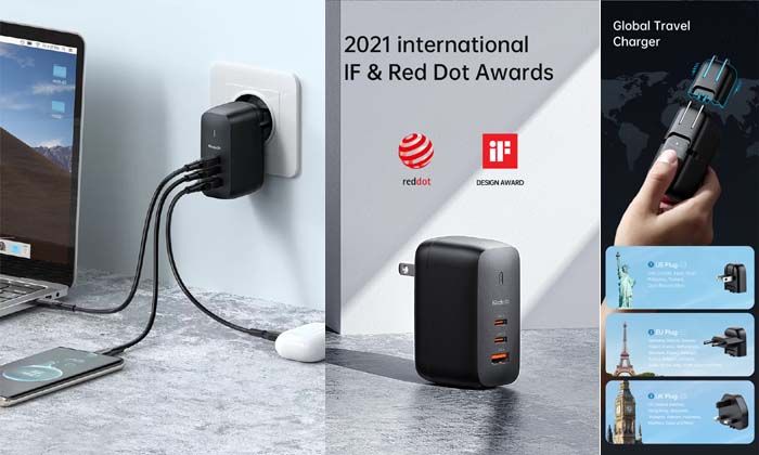 İki tasarım ödüllü şarj cihazı