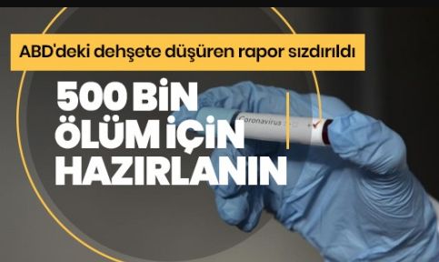 Rapora göre 500 bin kişi ölebilir!