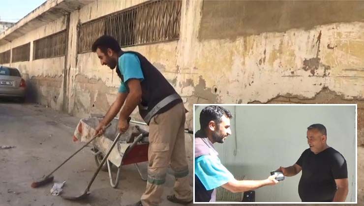 Temizlik işçisi yerde bulduğu 3 bin euroyu sahibine teslim etti