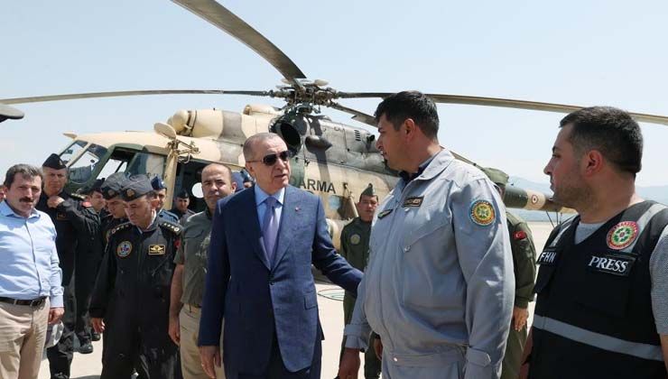Erdoğan ve bakanlar yangın bölgesinde