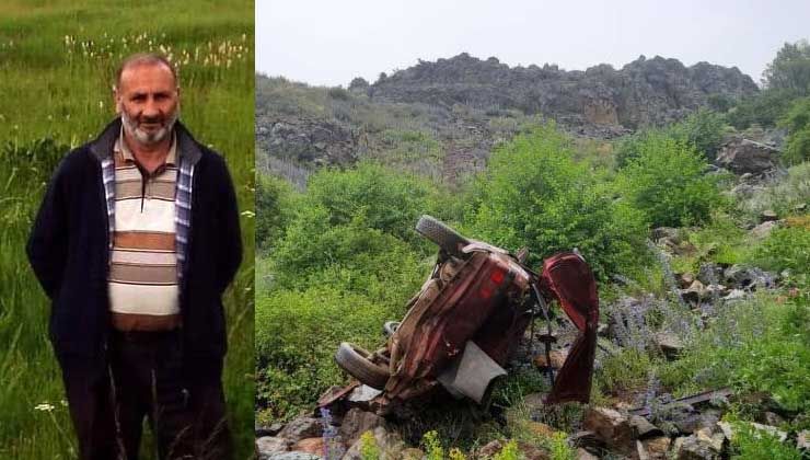 Viraja hızlı giren otomobil uçurumdan yuvarlandı: Fikri Yücer hayatını kaybetti